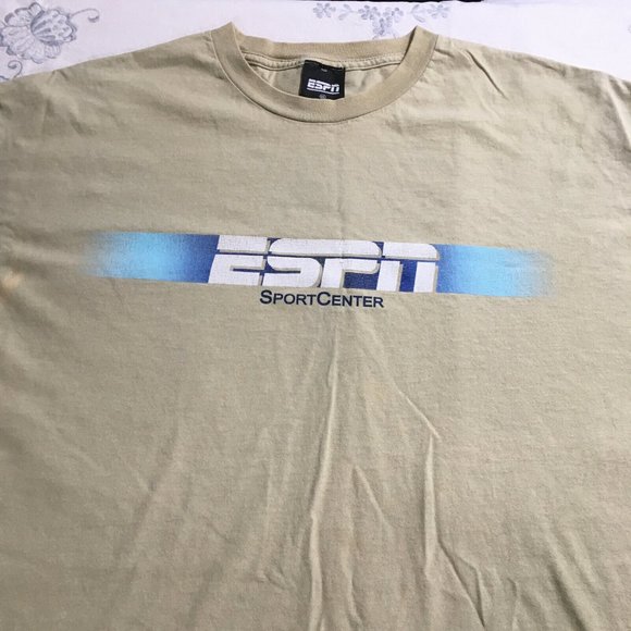 #58 Espn Sportscenter Beige T-Shirt Men's size 2XL black label game day - Picture 7 of 11